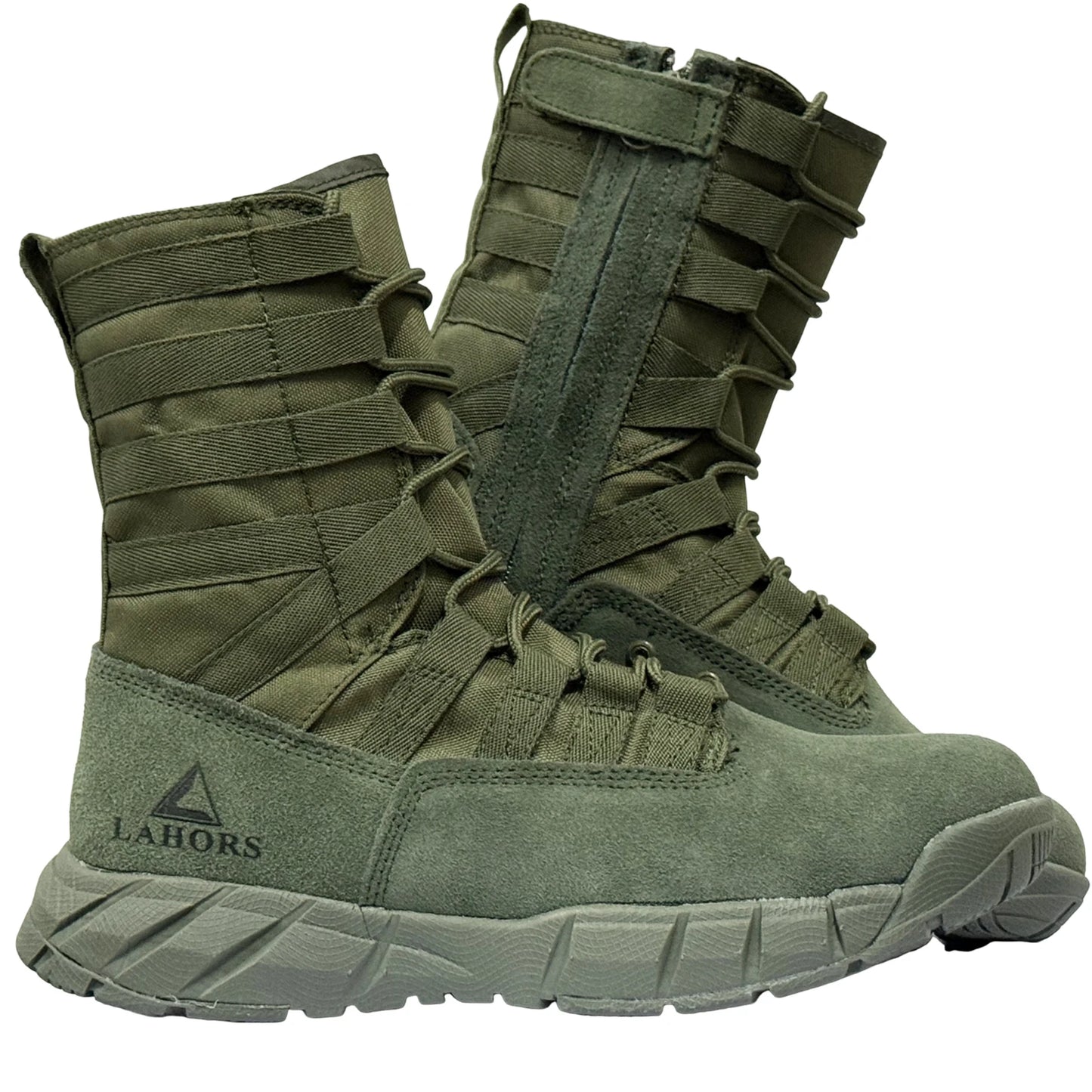 Botas tácticas de combate LAHORS de piel de ante ligera para hombre, ideales para senderismo al aire libre, estilo militar del desierto, transpirables, hasta el tobillo, fabricadas en material sintético.