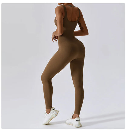 Traje de yoga de una pieza sin costuras de primavera, conjunto de entrenamiento de fitness para danza y tonificación abdominal, mono elástico, ropa deportiva de gimnasio con efecto push up