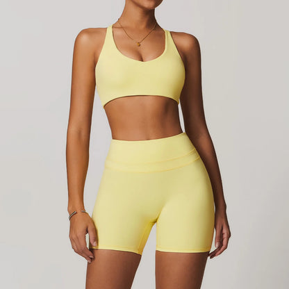SWELTERING Conjunto de 2 piezas de ropa deportiva para mujer, conjunto de yoga, ropa deportiva para gimnasio, trajes de yoga, conjunto de fitness, chándales, sujetador deportivo, leggings para gimnasio