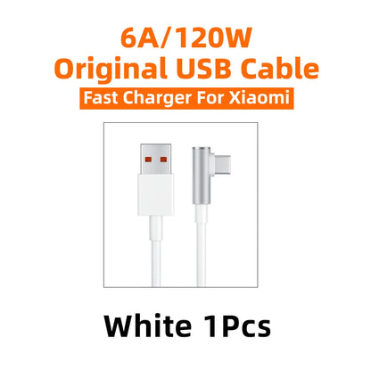 Cable de carga superrápida original de 120 W para Xiaomi Mi 13, 12, 11 Pro, Ultra USB-C, Redmi Note 12 Turbo, 11, 10 Pro y Poco X5 Pro.