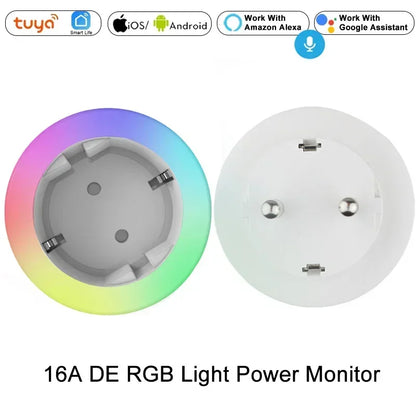 Enchufe inteligente WiFi UE EE. UU. RU DE BR AU IN Smart Life Aplicación Tuya Control remoto inalámbrico Enchufe Alexa Google Home Sin concentrador