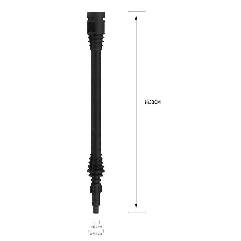 Varilla extensible para pistola de agua de lavado de coches, 33 cm, de litio, color negro, no apta para hidrolavadoras de alta presión.