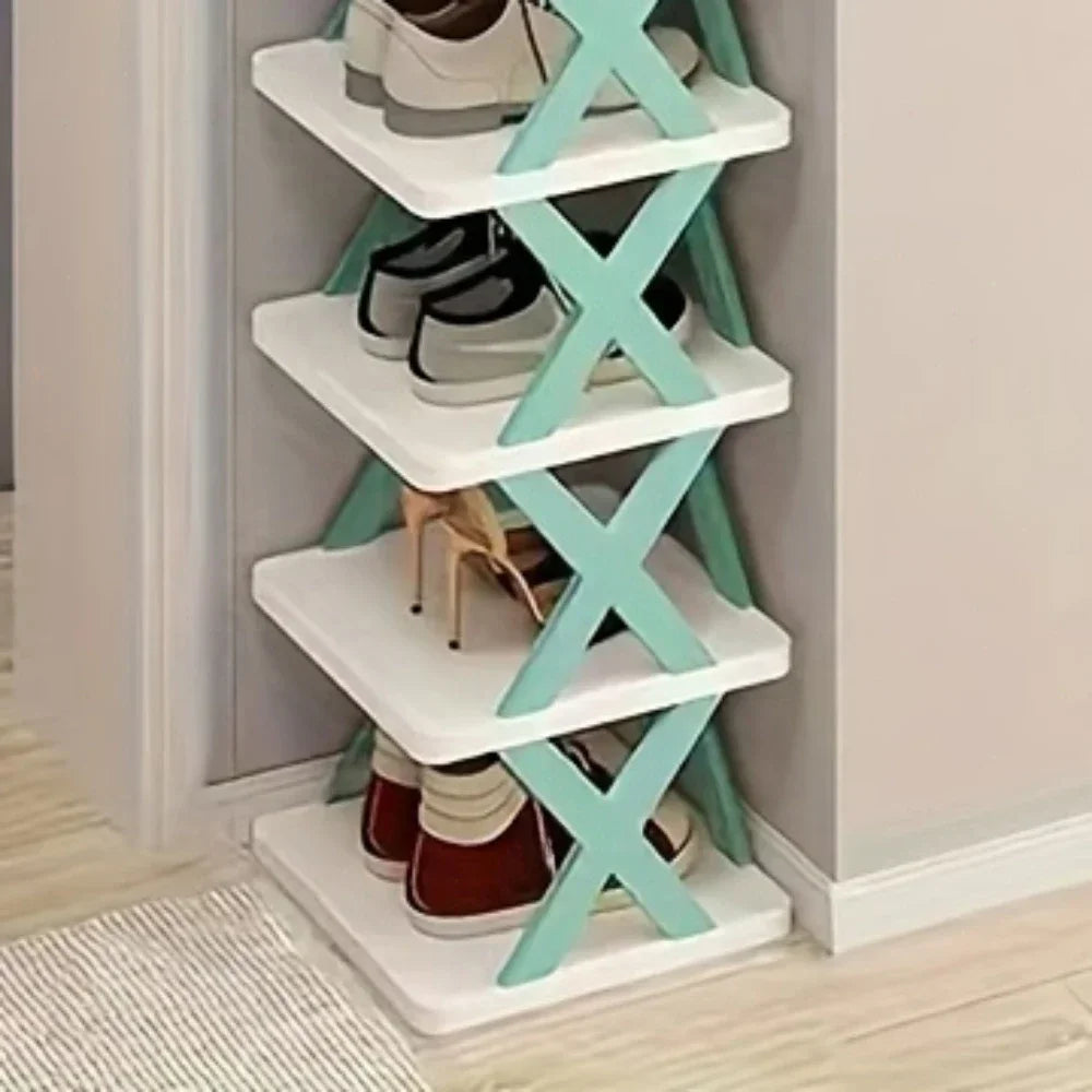 Zapatero organizador de almacenamiento, zapatero desmontable, ahorra espacio en el hogar, estante para zapatos simple de varias capas, gabinete de color