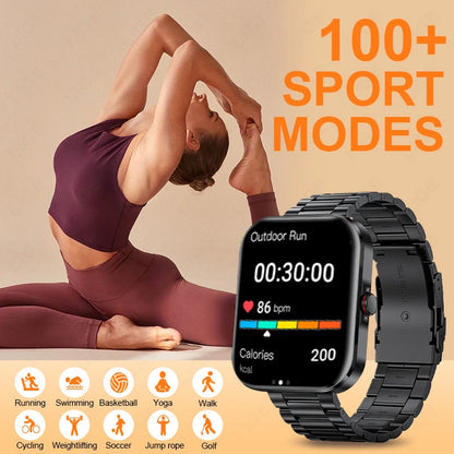 LIGE - Reloj inteligente para hombre, pantalla de 1,91 pulgadas, Bluetooth, llamadas, más de 100 modos deportivos, monitorización del sueño, resistente al agua, para mujer (regalo 2025)