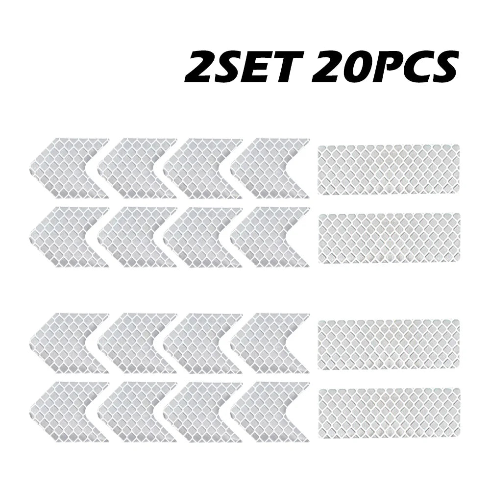 Pegatinas reflectantes para casco de seguridad, para trabajo nocturno, conducción segura, advertencia, calcomanía reflectante para casco de motocicleta y coche, 10 a 50 unidades