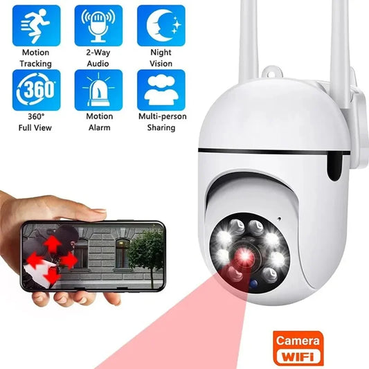 Cámaras de vigilancia WiFi, cámara IP HD 1080P, IR, visión nocturna a todo color, protección de seguridad, movimiento, audio bidireccional, cámara para exteriores
