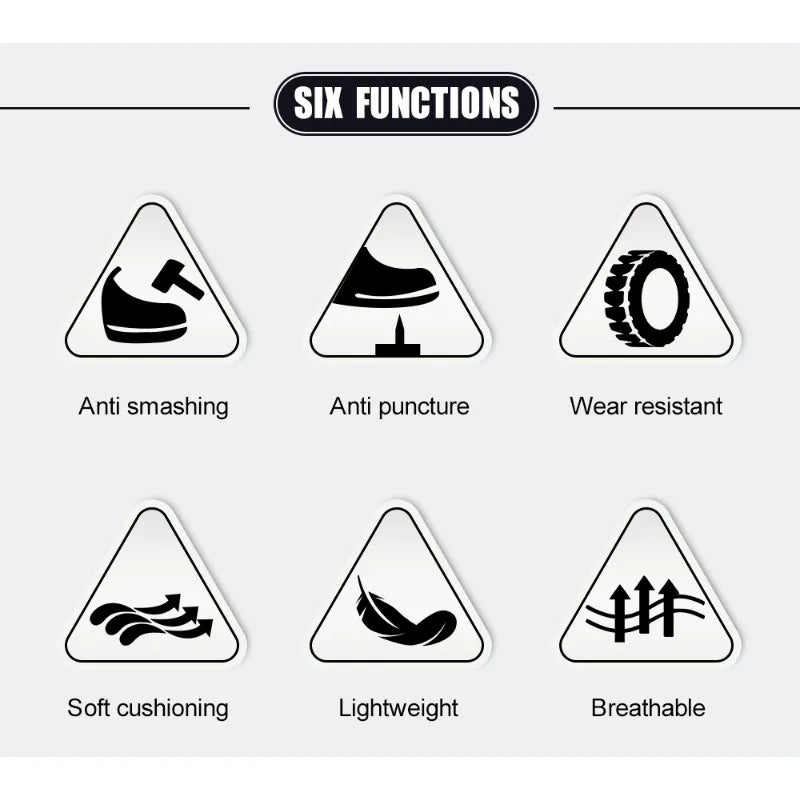 Nuevos zapatos de seguridad para hombre, zapatos de trabajo resistentes a perforaciones, calzado de protección para hombre, botas de trabajo resistentes al desgaste, botas tácticas.