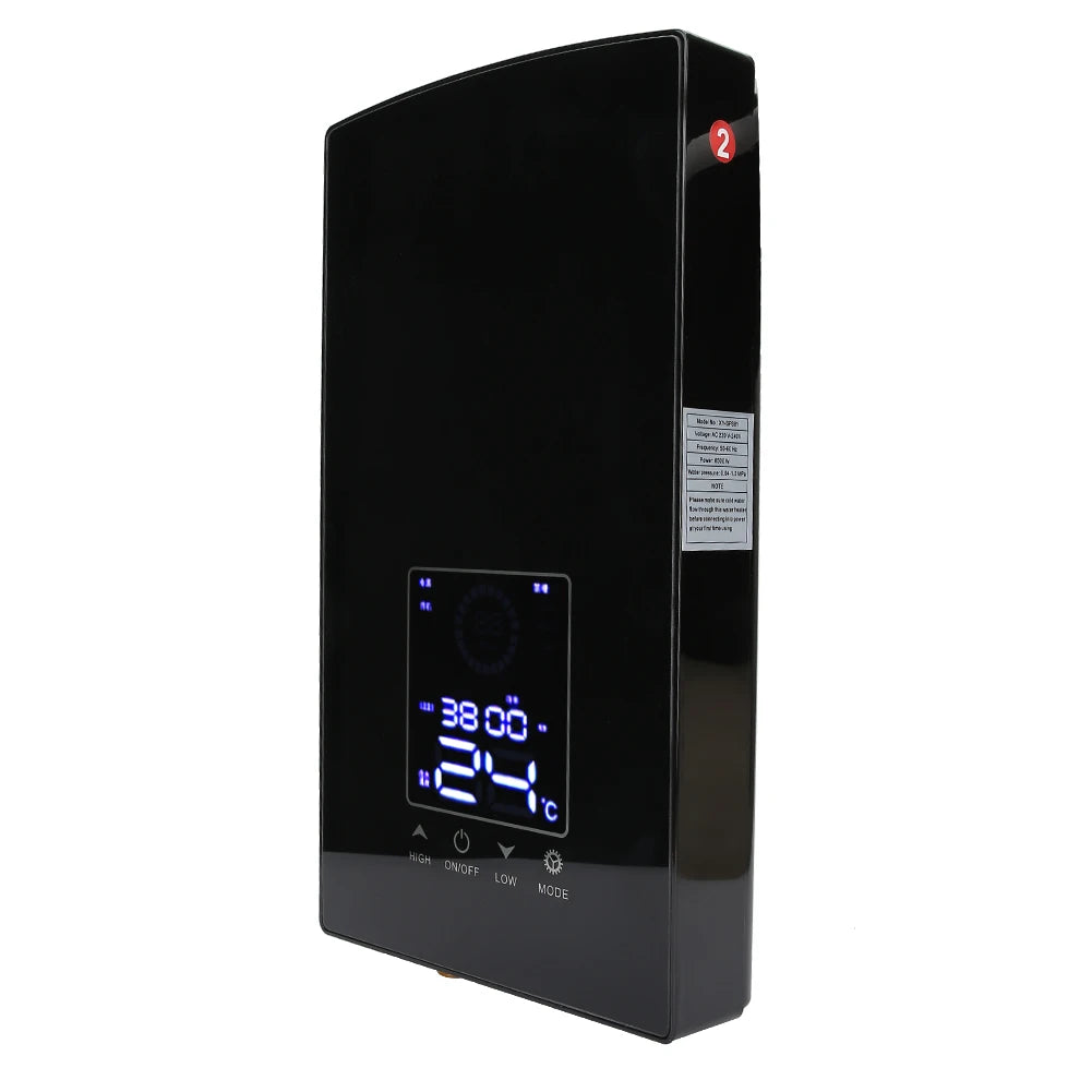 Calentador de agua eléctrico mural con control por voz. Calentador de agua instantáneo para baño, 220-240 V.