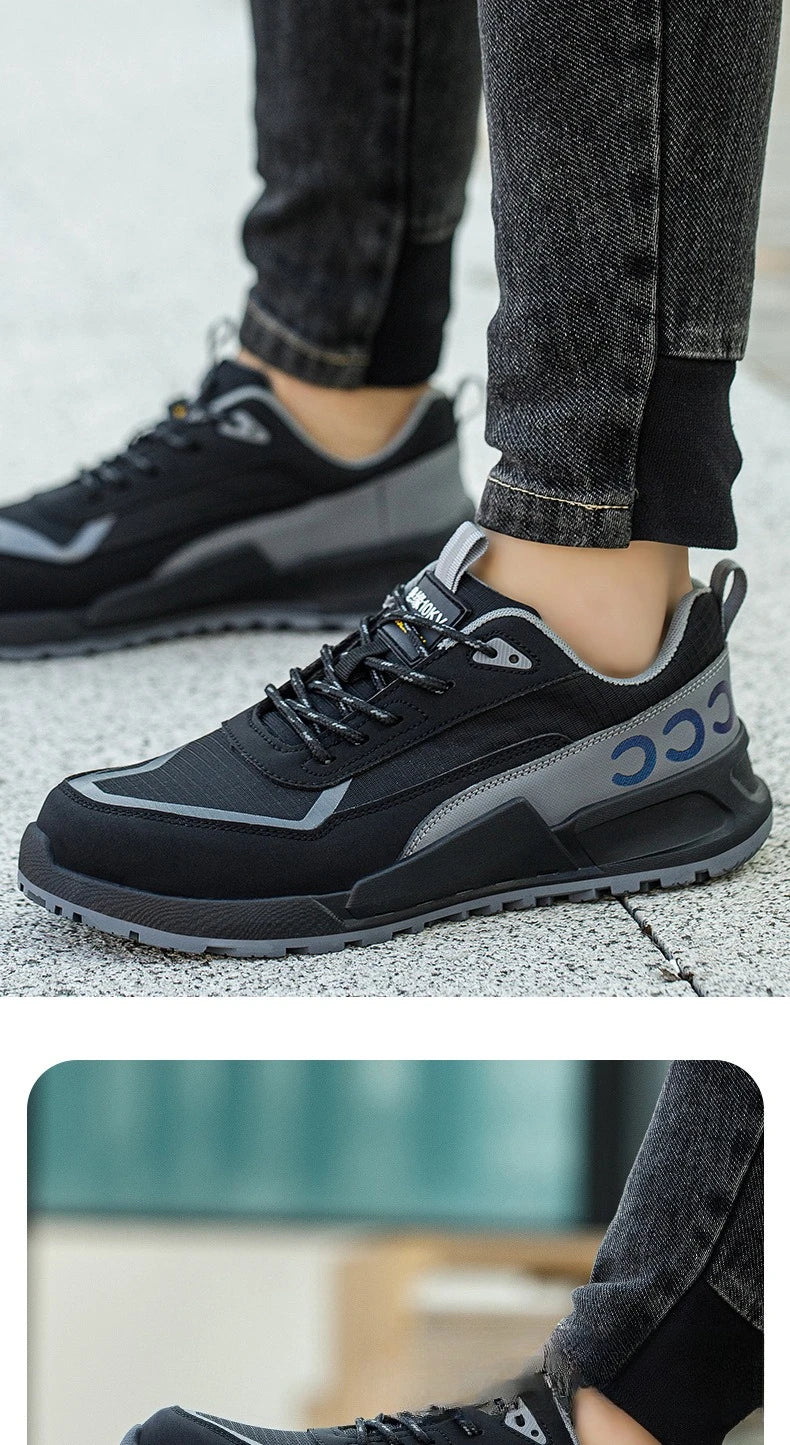 Calzado de protección laboral para hombre, anti-aplastamiento, anti-perforación, aislante 10KV, resistente al desgaste, calzado eléctrico de seguridad.