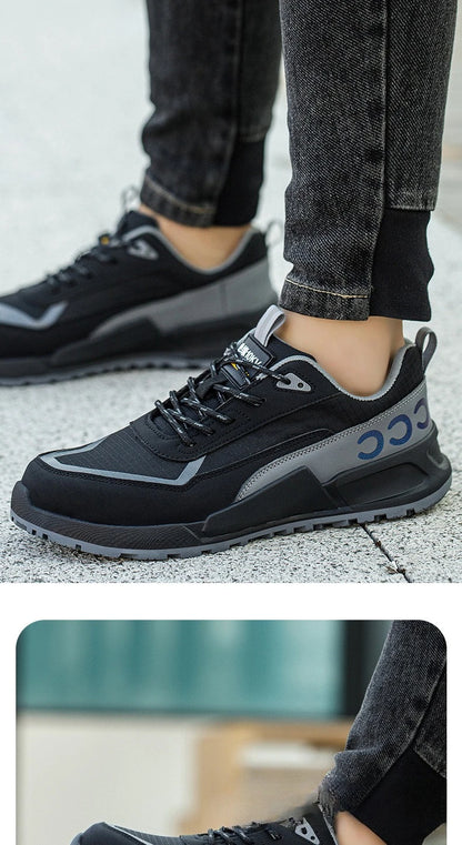 Calzado de protección laboral para hombre, anti-aplastamiento, anti-perforación, aislante 10KV, resistente al desgaste, calzado eléctrico de seguridad.