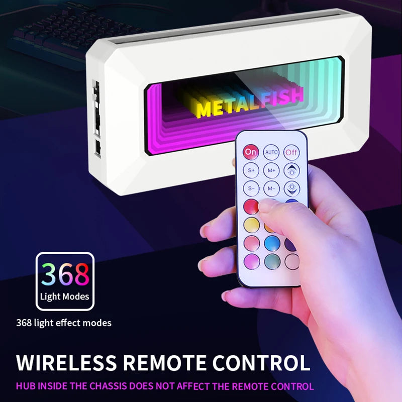 METALFISH Divisor de ventilador ARGB con PWM de 4 pines para refrigeración de ordenador, radiador de CPU SYNC, tira de luces LED de 5 V y 3 pines, mando a distancia