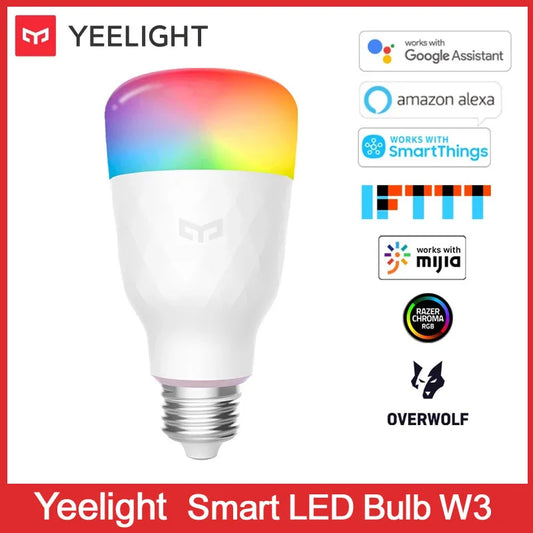 Bombilla LED inteligente Yeelight W3, color E27, 2700K, 900lm, 8W, 100-240V, compatible con Xiaomi Mijia, Alexa, Google Home y Yandex.