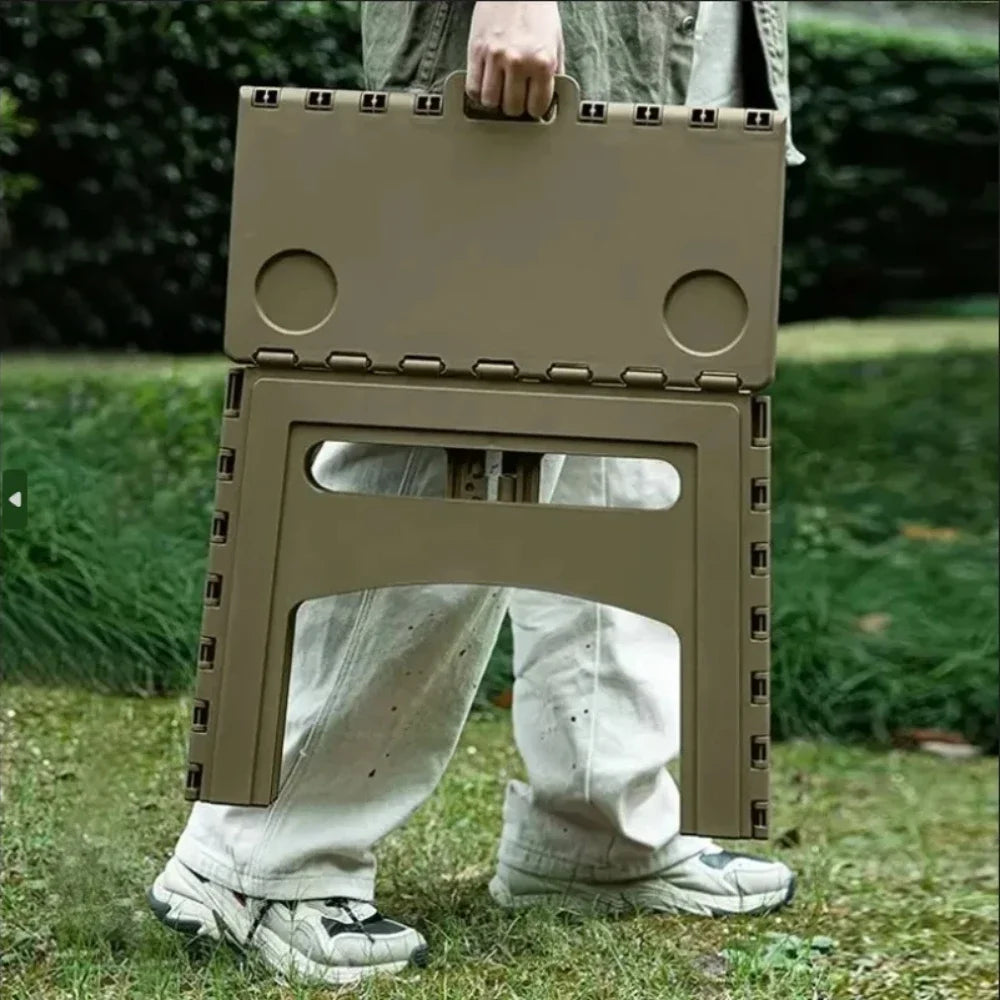 Mesa plegable para exteriores, taburete plegable de viaje, mesas resistentes y ligeras, escritorio portátil para picnic, escritorios prácticos y sencillos para acampar.