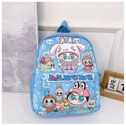 Mochila infantil de gran capacidad con dibujos animados, bonita mochila de nailon con doble hombro para estudiantes de primaria y jardín de infantes.