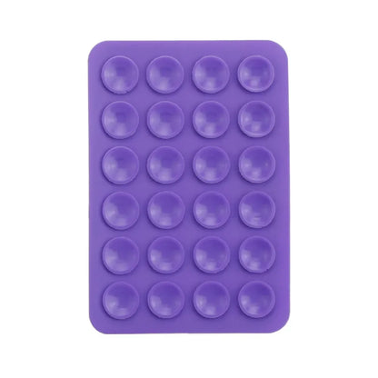 Ventosa de silicona multifuncional para teléfono, con adhesivo de goma y base fija, 24 ventosas cuadradas.