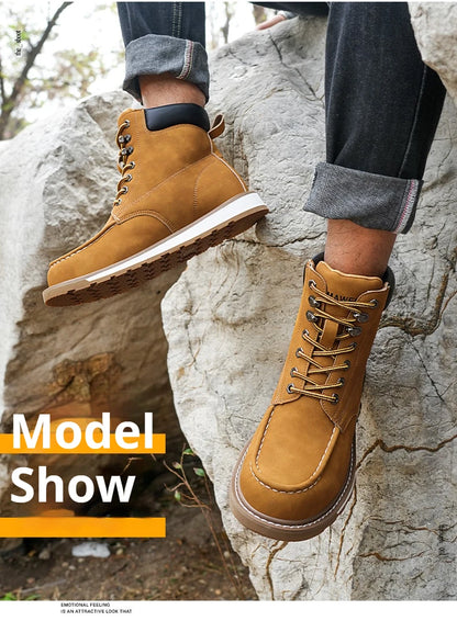 Calzado de seguridad para hombre, resistente a impactos, perforaciones y desgaste. Botas de trabajo antideslizantes de caña alta, ideales para exteriores, fábricas y trabajos de protección.