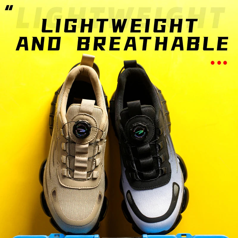 Work Safety Shoes Men Women Steel Toe Sneakers Air Cushion Indestructible Security Protection Safety Boots Size 47 48 Footwear