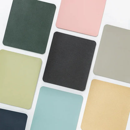 Alfombrilla de ratón pequeña de PU antideslizante para juegos de escritorio, impermeable, antiarañazos, fácil de limpiar, para PC, portátil y de escritorio