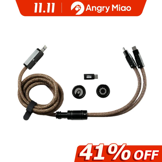 Cable de juegos WINSHOP Split Dual 8K Edición AM, nivel Esports, baja latencia, USB-C, accesorios universales para juegos de ordenador