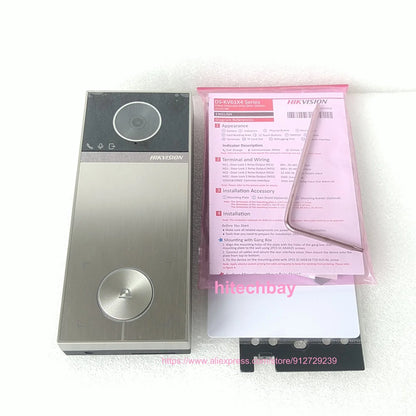 ¡Nuevo! Timbre inteligente Hikvision DS-KV6114-MWBE1 de 4 MP con tarjeta Bluetooth y aplicación Hik-Connect. Estación interior con acceso PoE y WiFi.