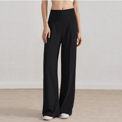 Pantalones de pierna ancha para mujer VITALINOVO, sin bolsillos, cintura alta, elásticos, holgados, tipo chándal, sensación de desnudez, informales, para estar en casa, yoga o entrenamiento, estilo palazzo.