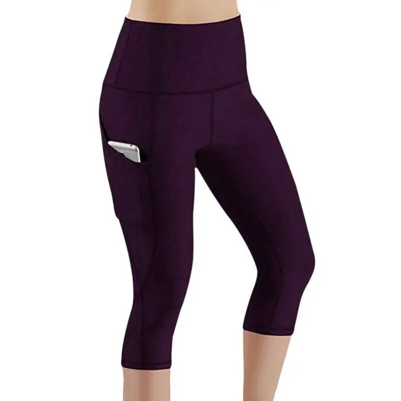 Leggings deportivos sin costuras de cintura alta para mujer, pantalones capri elásticos para yoga, gimnasio, entrenamiento, fitness y running.