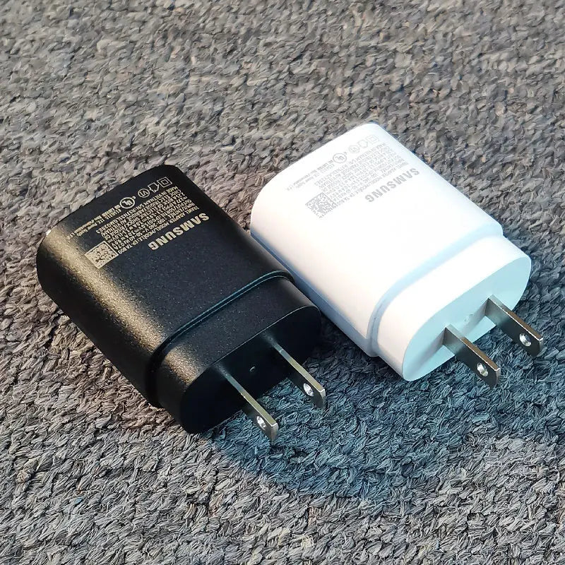 Cargador de 25 W con enchufe estadounidense para Samsung, adaptador de carga súper rápida para Galaxy S24, S23, S22, S21, S20 Ultra, Z Flip Fold, 6, 5, 4, 3, 2, A55, A35 y A25.