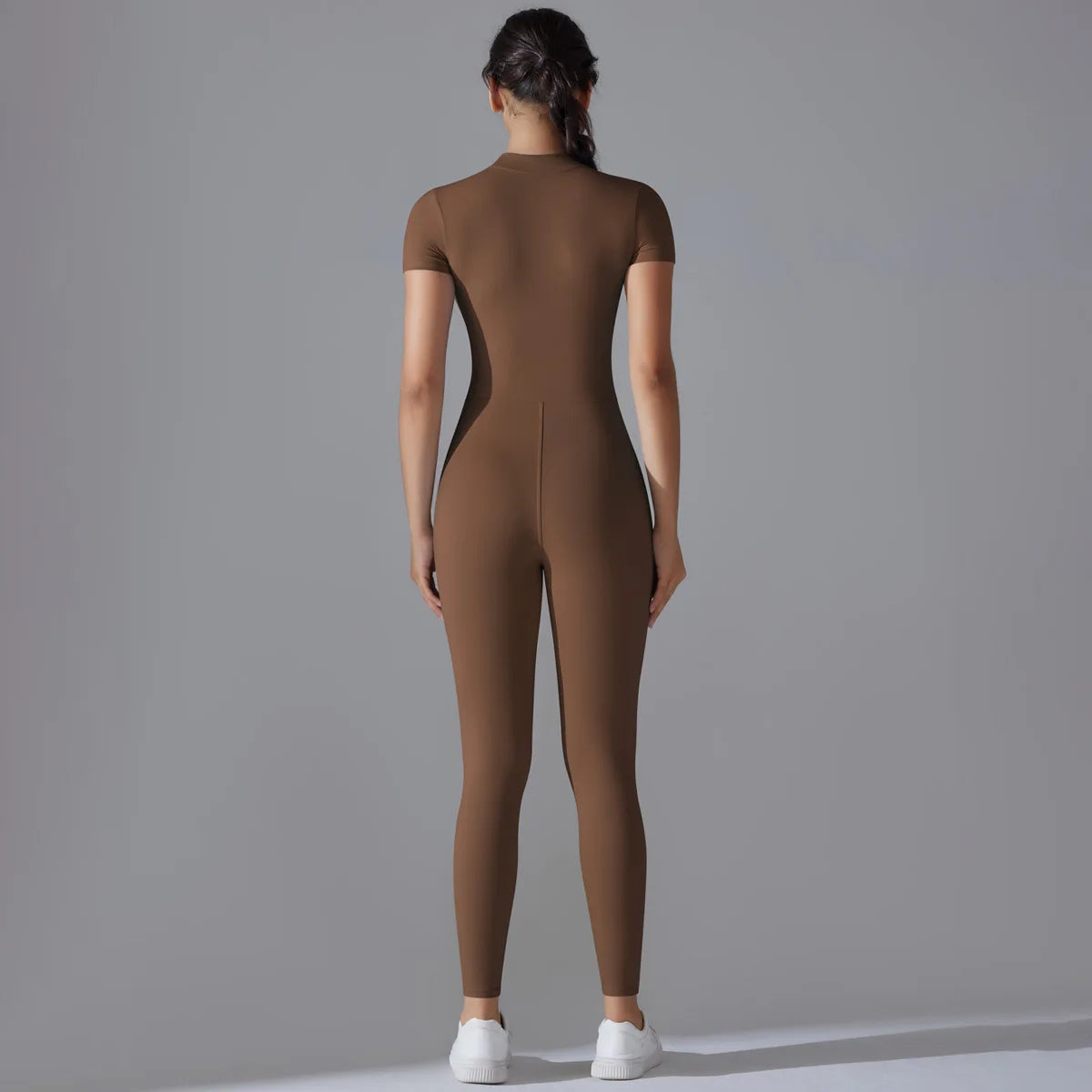 Women Zipper Bodysuits Fitness Sports Bodysuit Yoga Suit Breathable Quick Drying Sports Yoga Clothing Women Gym Push Up Workout