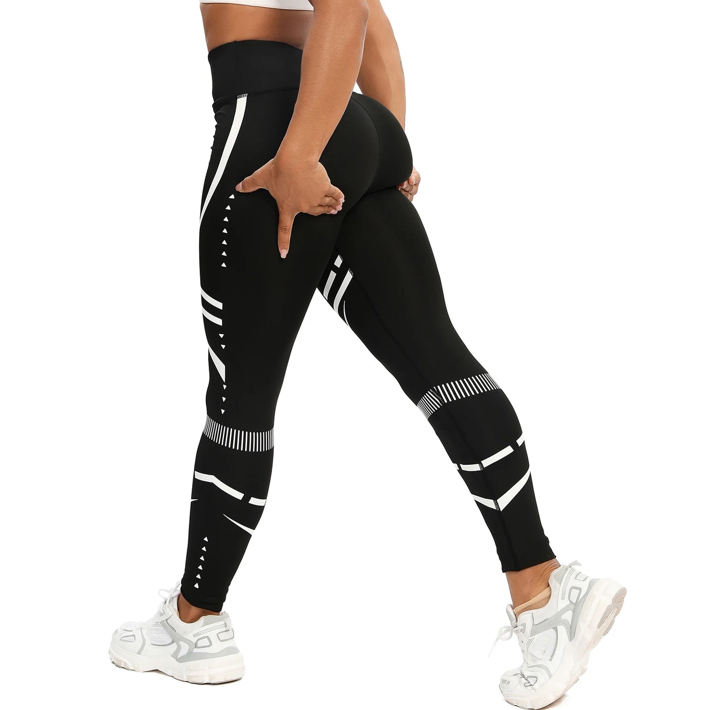Leggings con estampado geométrico para mujer, pantalones de yoga sin costuras, pantalones deportivos para correr, mallas de cintura alta para entrenamiento y gimnasio.