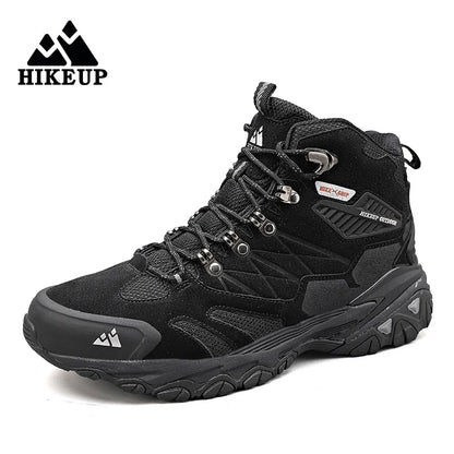 Botas de invierno HIKEUP para hombre, botas de senderismo para exteriores, de ante, de caña alta, impermeables, tácticas, de combate, militares.