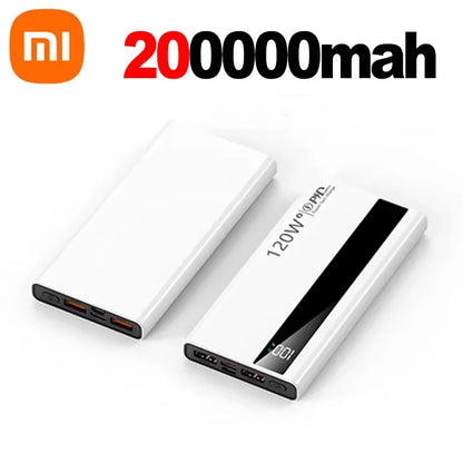 Banco de energía Xiaomi de 500000 mAh, gran capacidad, 120 W, carga rápida PD20W, apto para todos los teléfonos móviles, larga duración.