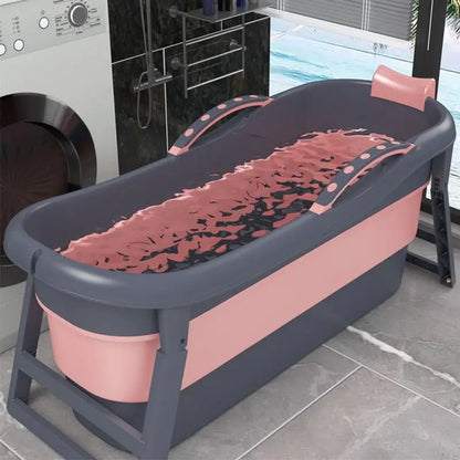 Cubo de baño grande y grueso que puede sentarse y acostarse Artefacto doméstico Bañera plegable para adultos Lavabo de baño para adultos Sudor por todas partes