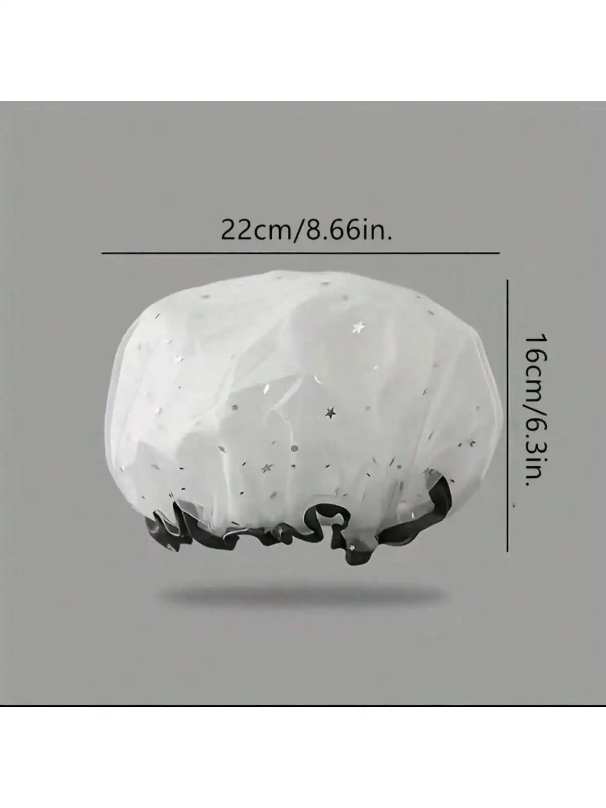 Gorro de ducha impermeable de doble capa para cabello largo, corto y rizado. Reutilizable e ideal para mujeres y niñas.