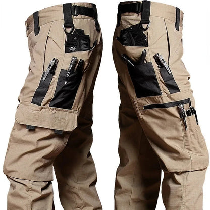 Tactical Cargo Pants Mens Multi-Pockets Wear-resistant Military Trousers Outdoor Training Hiking Fishing Casual Loose Pants Male