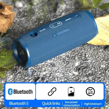 XIKCU Flip6 - Altavoz Bluetooth multifunción, audio TWS, caja de sonido para exteriores, subwoofer portátil, altavoz inalámbrico para cine en casa, doble altavoz