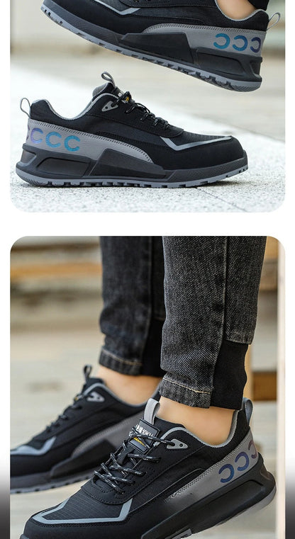 Calzado de protección laboral para hombre, anti-aplastamiento, anti-perforación, aislante 10KV, resistente al desgaste, calzado eléctrico de seguridad.