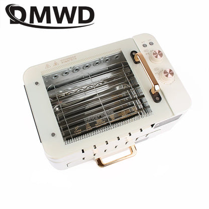 Horno eléctrico sin humo, automático, giratorio, para brochetas de cordero, parrilla para kebab, máquina para asar, olla caliente, estufa, plancha, sartén