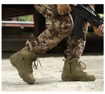 2024 Fashion Men's Desert Combat Boots Outdoor Leather Hiking Shoes Men Hunting Work Safty Boots Men's Short Boots ankle boots