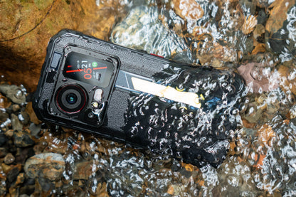 Teléfono móvil resistente HOTWAV Hyper 7 Pro 5G con cámara de 200 MP, Android 14, pantalla FHD+ de 6,6" a 120 Hz, 36 GB (16+20) de almacenamiento interno, 256 GB de almacenamiento externo, batería de 10800 mAh y carga rápida de 33 W.