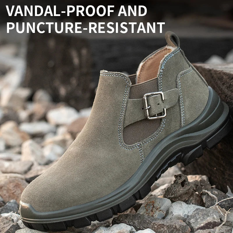 Zapatos de seguridad de moda con puntera de acero para hombre, zapatillas de trabajo, tenis de seguridad, protección industrial para los pies. Originales.