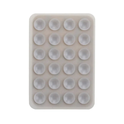 Ventosa de silicona multifuncional para teléfono, con adhesivo de goma y base fija, 24 ventosas cuadradas.