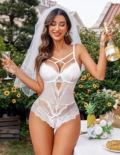 2025 Lencería de mujer Ropa interior sexy para mujer Bodys enteros Lencería erótica Conjunto de mujer Lencería femenina Fresa vs. Nuevo