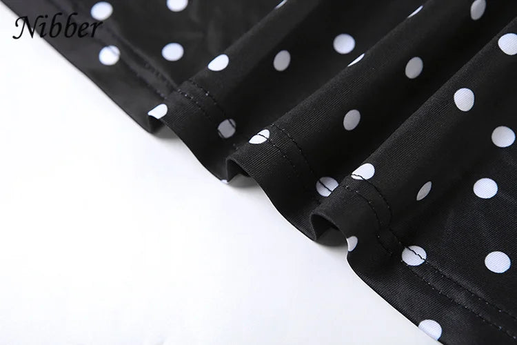 Vestido Nibber de verano, estilo moderno, con escote barco, estampado de lunares, tirantes finos, corte ajustado, elegante, estilo maxi, ideal para salir de fiesta.