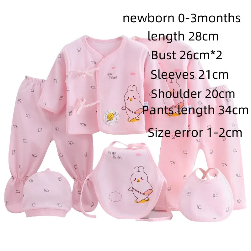 Ropa para bebés niñas recién nacidas 100% algodón, conjunto de top, gorro, baberos y pantalones de 0 a 3 meses