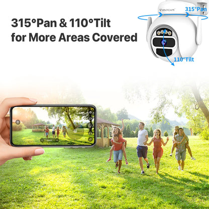 Cámaras de seguridad solares Vstarcam 2K 3MP inalámbricas para exteriores con alimentación por batería, resistentes al agua IP66, detección humana PIR, audio bidireccional