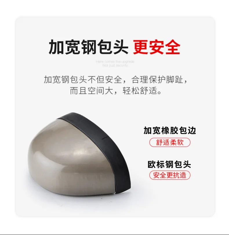 ROCKROOSTER Zapatos de senderismo para hombre, botas de caza impermeables, zapatos de seguridad de cuero, botines tácticos, zapatos de trabajo, zapatillas deportivas con punta de acero