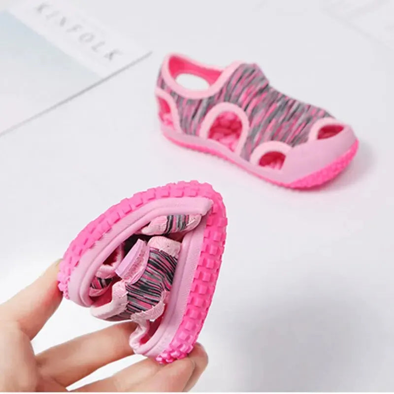 Sandalias para niños y niñas, deportivas con puntera de verano, zapatos de playa