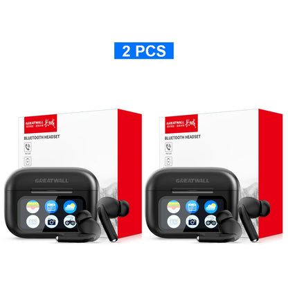Auriculares inalámbricos GREATWALL TWS originales con Bluetooth, pantalla táctil LCD inteligente, sonido estéreo HiFi, llamadas HD y aplicación.