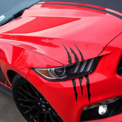 Pegatina reflectante para coche con diseño de garras de monstruo, raya para arañazos, calcomanía para faros delanteros, accesorios de decoración con diseño de dinosaurio y raptor