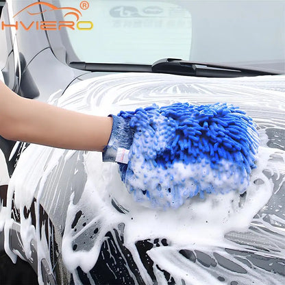 Limpiador de pintura Microfibra Chenilla Diseño de coche Lavado de motos Vehículo Limpieza automática Guante Equipo Paños de detallado Plumero para el hogar